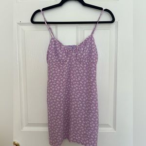 purple floral dress